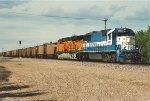 Empty coal train rolls west into the yard